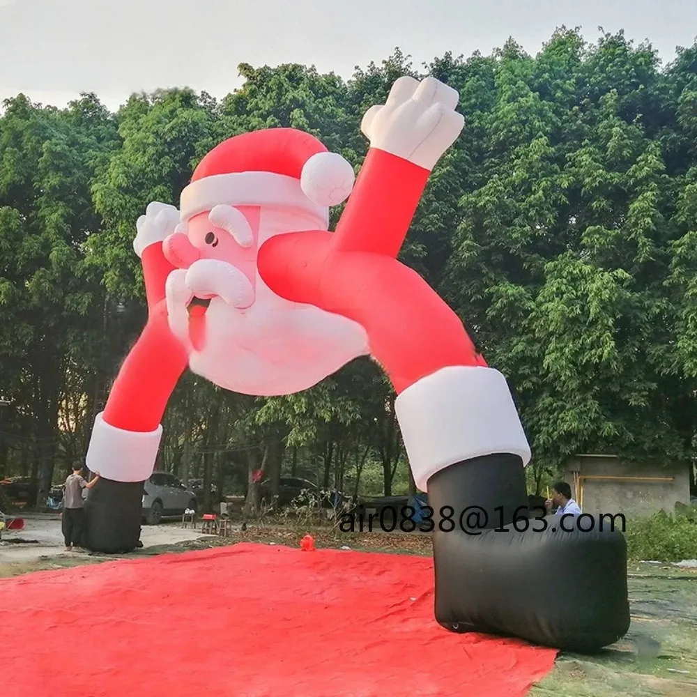 Arco gonfiabile di Babbo Natale gonfiabile di Natale gigante all'aperto gonfiabile arco di cartone animato di Natale per la decorazione del giardino del cortile
