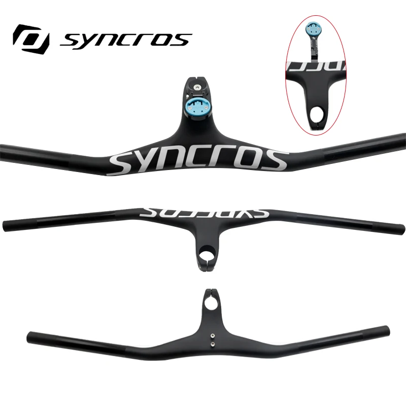 SYNCROS Mtb Handlebars 28.6mm  -17  Degree Carbon Integrated Cockpit Handlebar For Mountain Bike 660~800mm Bicycle Parts