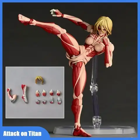 This Amazing Yamaguchi Revoltech Figure Nr068 of Annie Leonharts Female Titan from Attack On Titan is a new PVC model toy gift