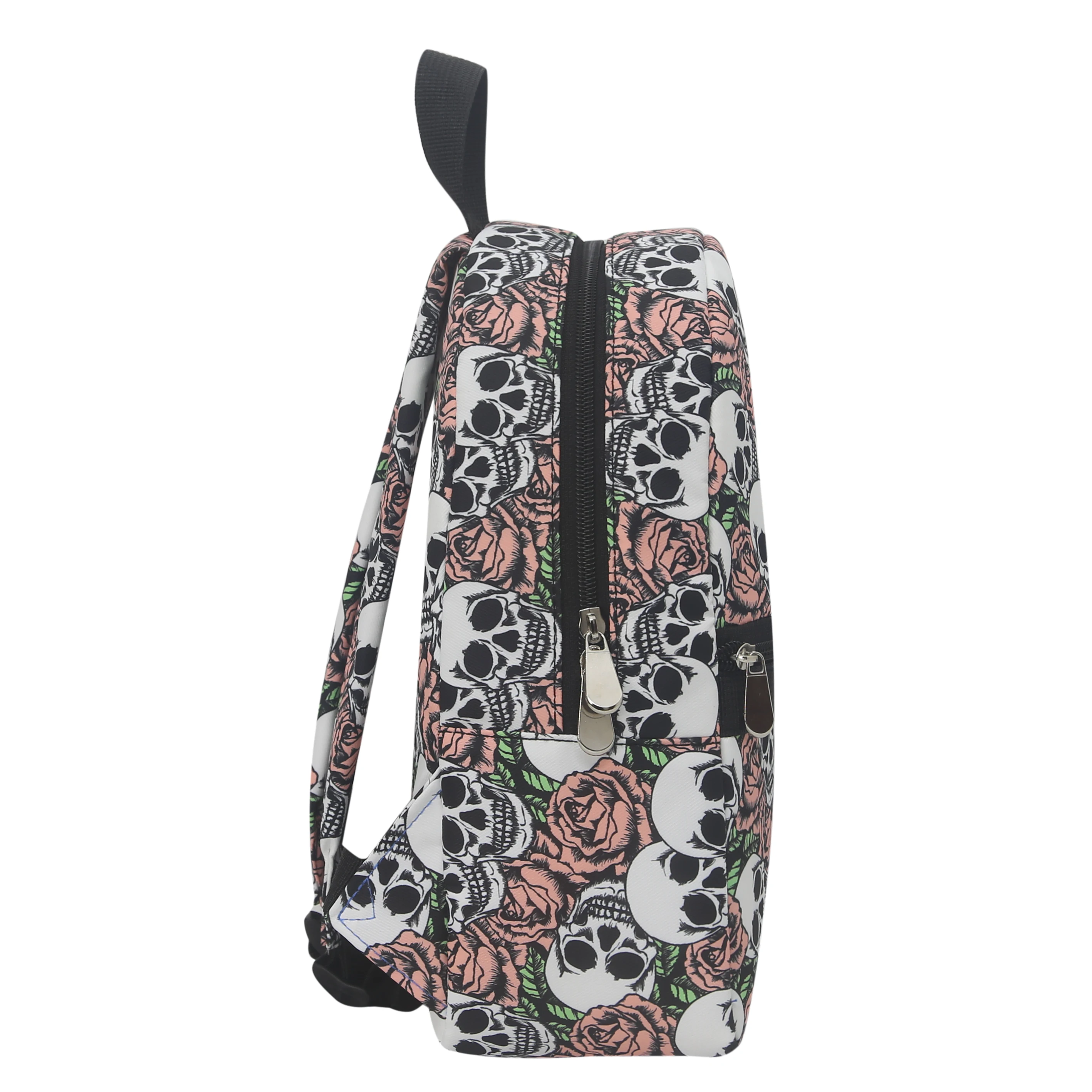 Four Seasons Daily Commuting Skull Rose Personalized Fashion Backpack Large Capacity Lightweight Gothic Dark Series Backpack