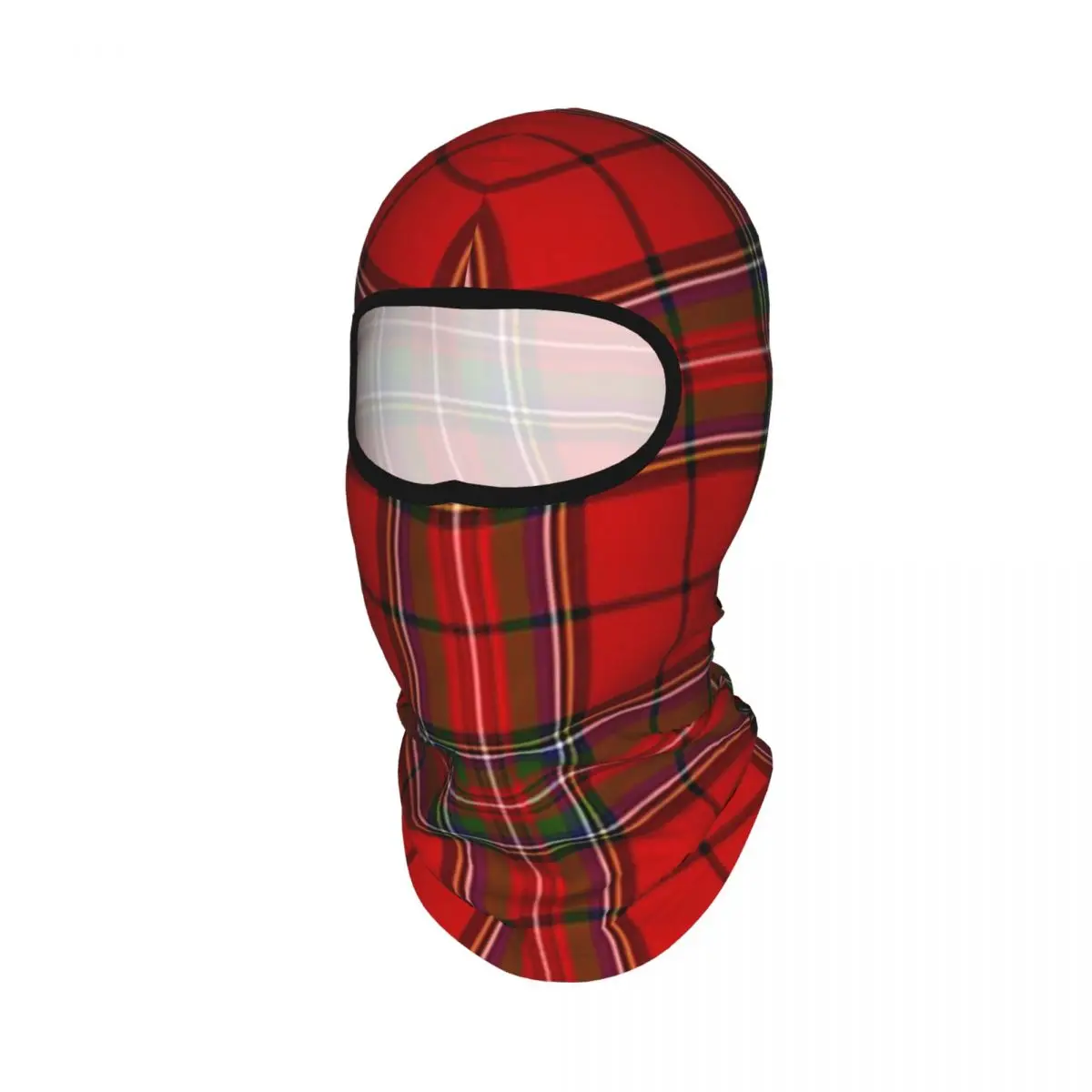 Red Plaid Royal Stewart Of Galloway Tartan Breathable Thin Balaclava Full Face Mask Sun Protection Neck Gaiter For Cycling