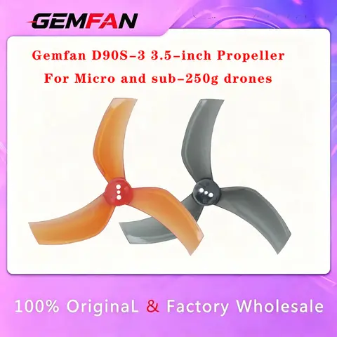 12PCS/6Pairs GEMFAN D90S-3 3.5 Inch 90mm 3-Blade Ducted FPV Propeller 1.5mm T-Mount PC Props CW CCW For Cinewhoop Quadcopter