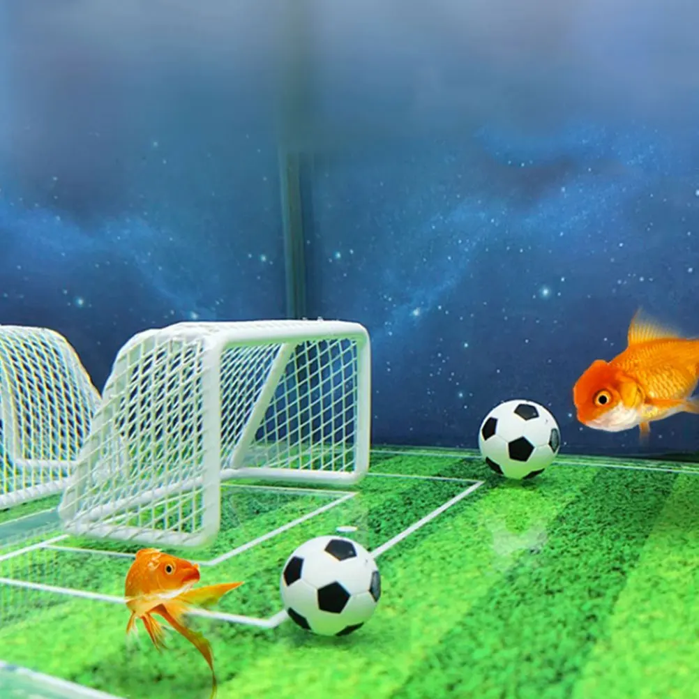 

Football Goal Decoration Ornamental Aquarium Soccer Toy Portable Goals Decorative Stainless Steel Fish Tank