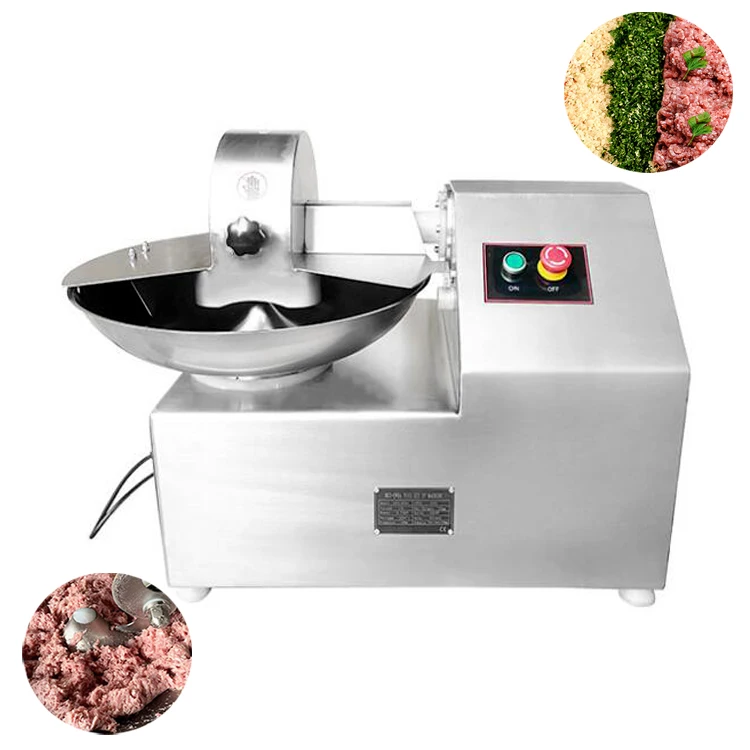 

Stainless Steel Meat Bowl Cutter 8L Small Meat Bowl Cutter Chopper Price For Sausage Vegetable Dumpling Stuffings
