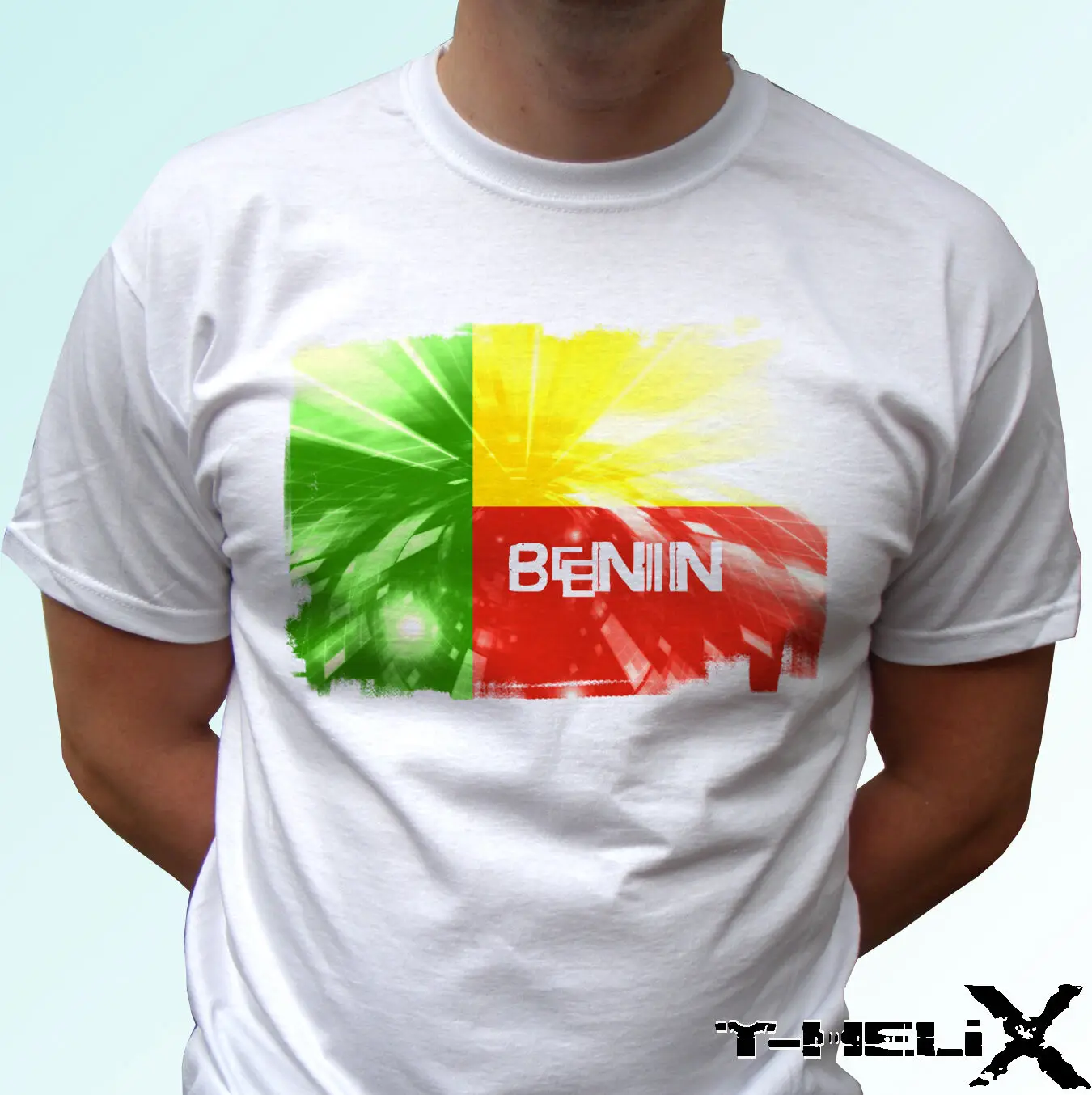 

Benin flag - white t shirt top design mens womens kids & baby sizes