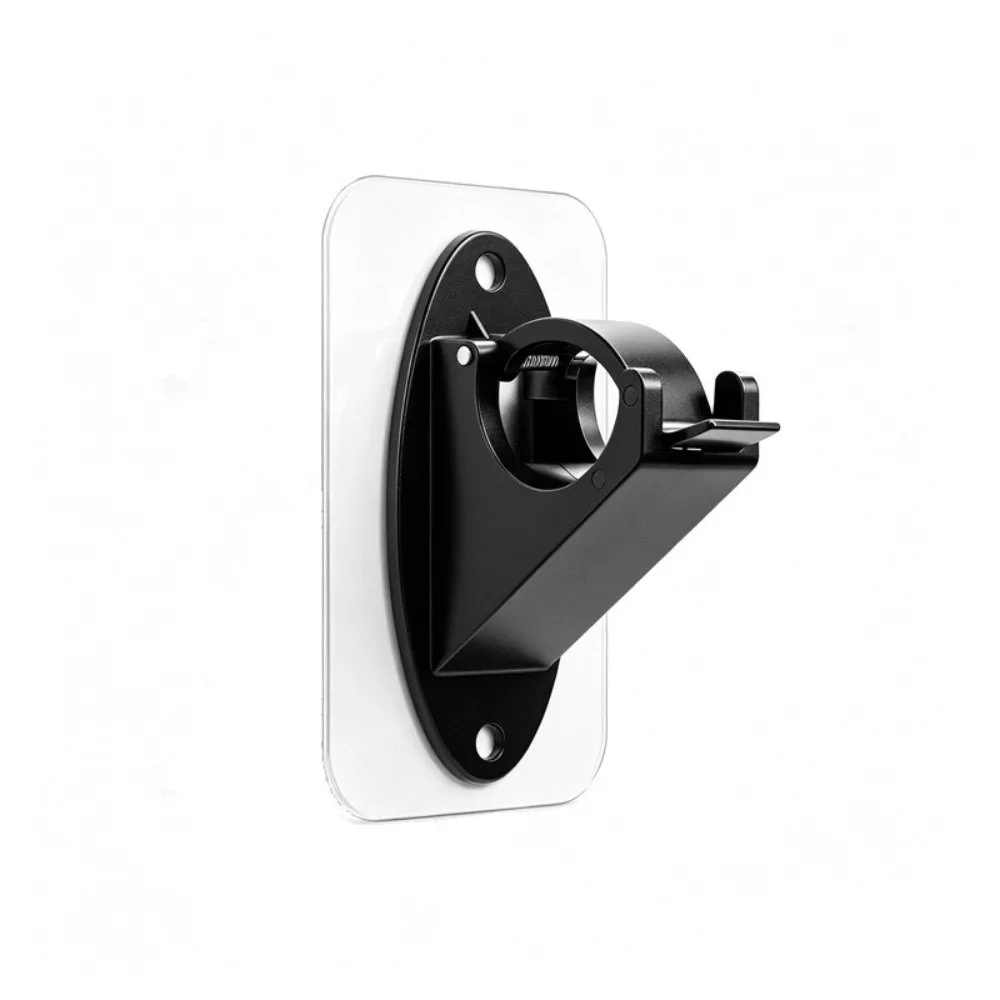 2pcs/set No Drill Curtain Rod Brackets Adhesive & Screw Dual Use Heavy Duty Curtain Support Hooks Curtain Rod Bracket
