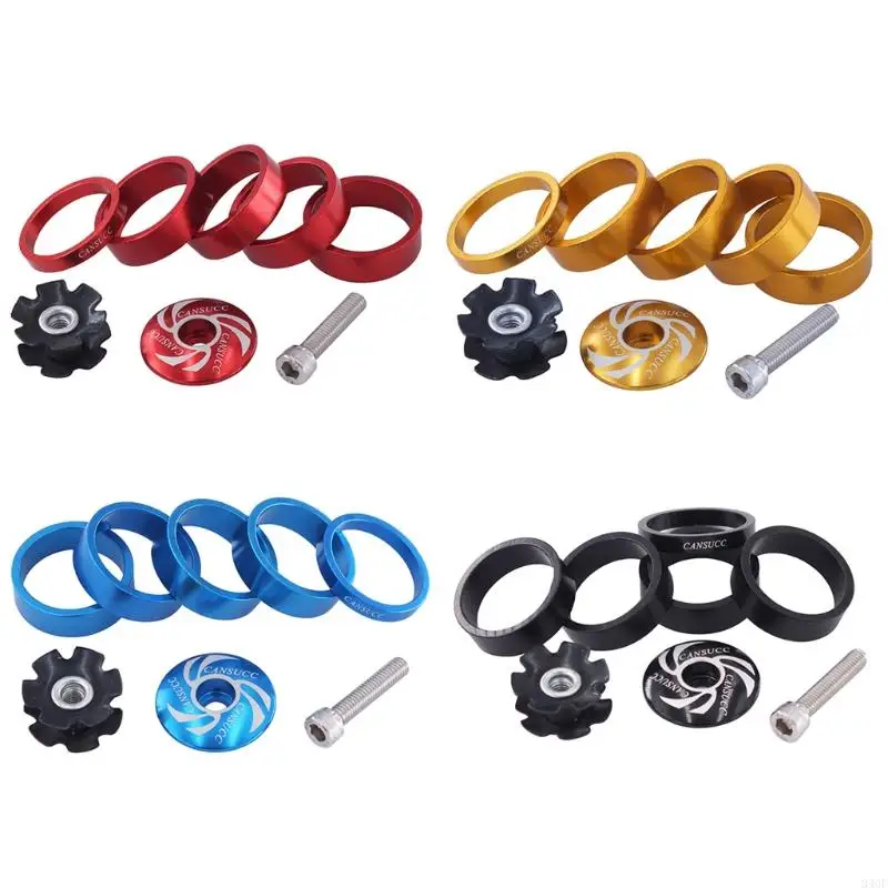 

340F 1Set Headset Front Fork Stem Ring Gasket 4 Color