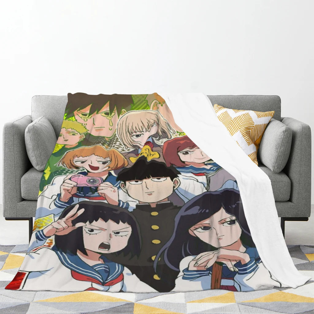 Mob Psycho 100 Comfortable Flanne Blanket Fluffy Soft Bedroom Decor Sofa Blankets Comforter Home and Decoration