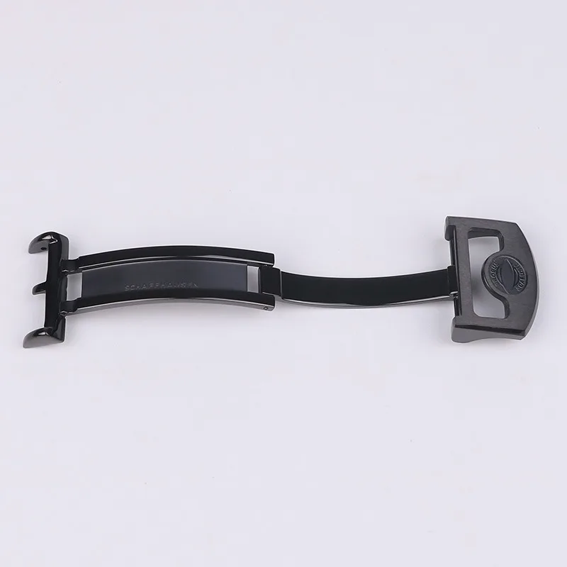 XIANERSHANG مخصص I-W-C P-ORTUGIESER الأصلي ساعة المشبك 18 مللي متر حزام مشبك 316L الفولاذ المقاوم للصدأ للطي مشبك ساعة اكسسوارات