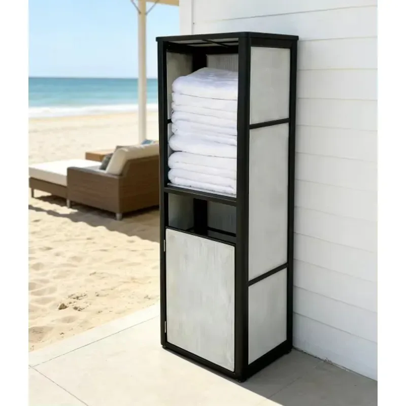 Outdoor Modern Single Hotel Towel Rack Pool Storage