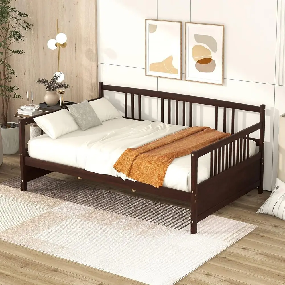 Harper & Bright Designs ull Size Bed e, ern ull Wood Daybed e with Slats Support, Multi-unctional Soa Bed or Living Room, Gt Roo