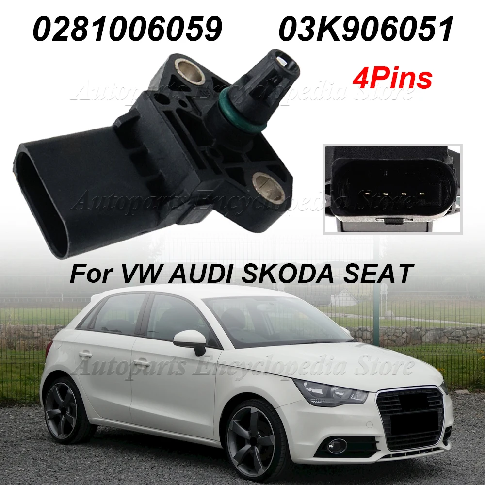 

Для VW AUDI SKODA SEAT 0281006060 Автомобильные аксессуары 0281006059 1,9 Tdi 4-барный датчик давления для карты 03K906051