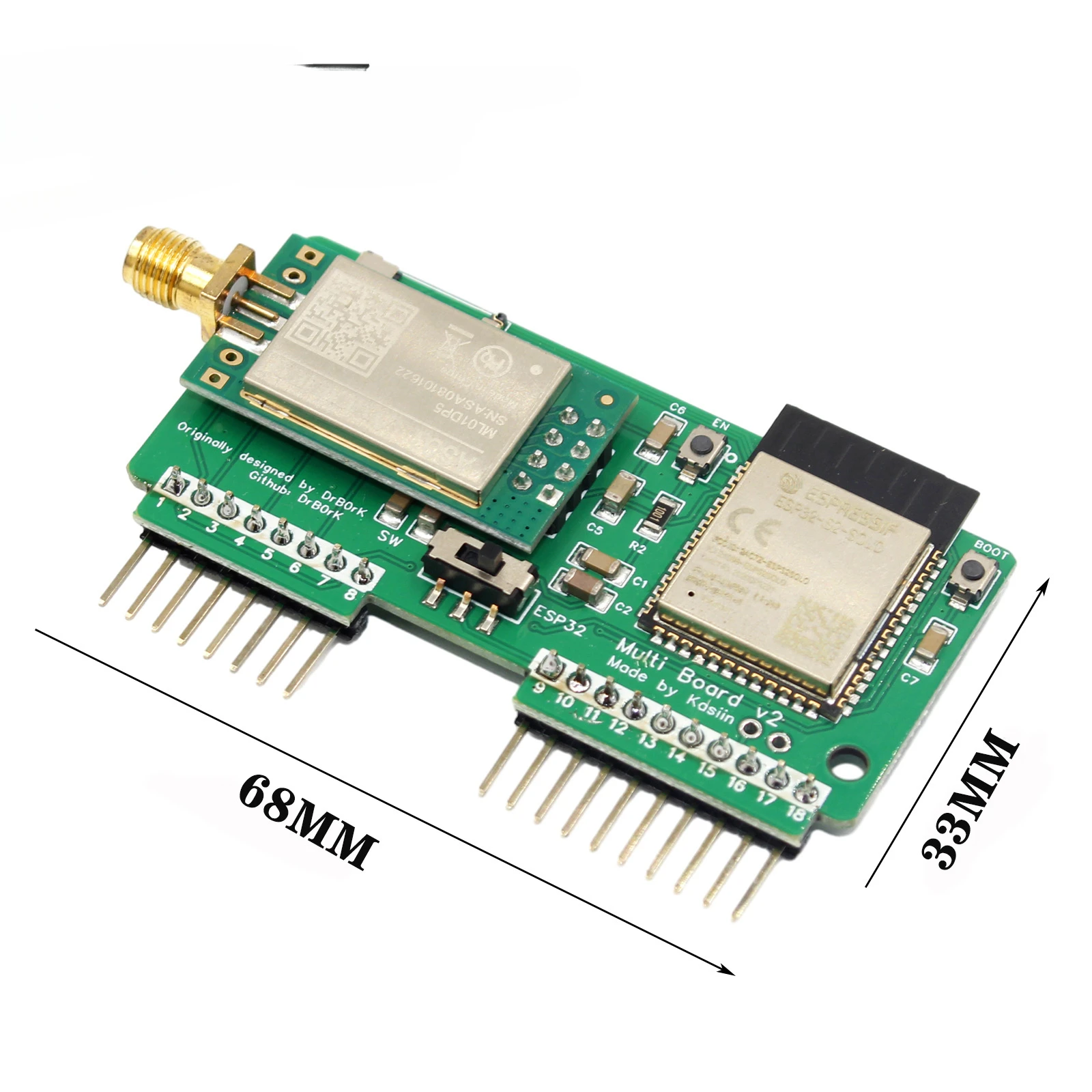 WiFi multiboard NRF24+ESP32 development board