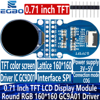1PCS TFT Display 0.71 Inch TFT LCD Display Module Round RGB 160*160 GC9A01 Driver 8PIN SPI Interface 160x160 PCB For Arduino