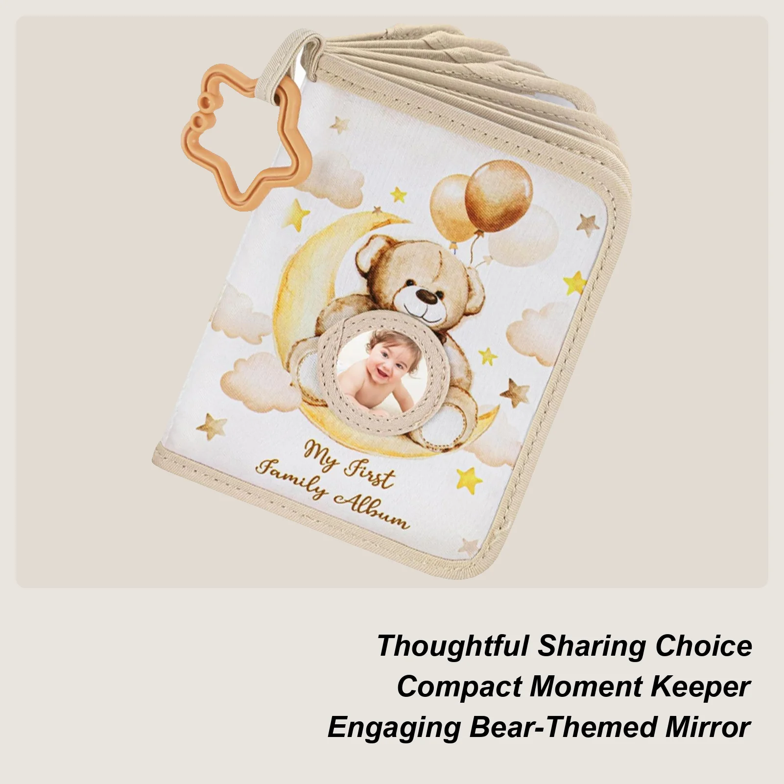 

Toddler Family Photo Album Toddler Family Album Soft Cloth Educational Keepsake Holds 17 Pictures Decoration for Home Bedroom