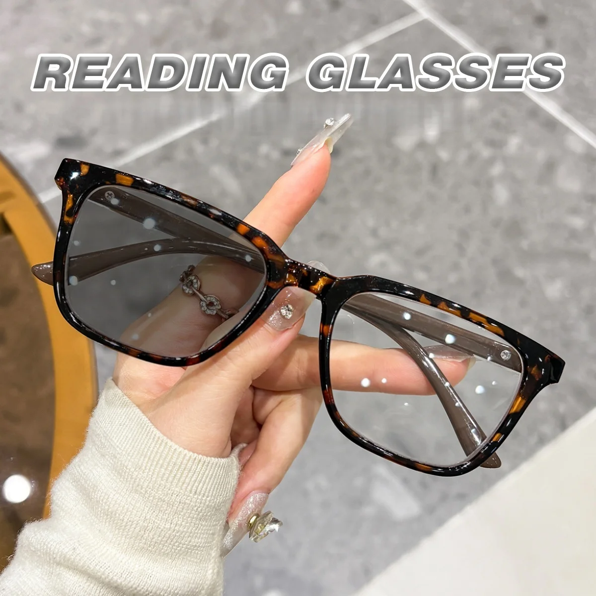 Blaulichtfilter-Lesebrille Unisex Modische Brille mit Farbwechsel unter Sonnenlicht, +1,0 bis 4,0