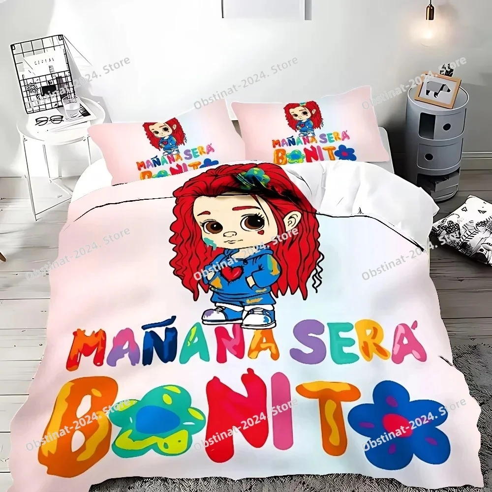 

Fashion Manana Sera Bonito Karol G Duvet And Pillowcase Bedding Set for Adults And Kids Boys And Girls Bedroom Decoration Gifts