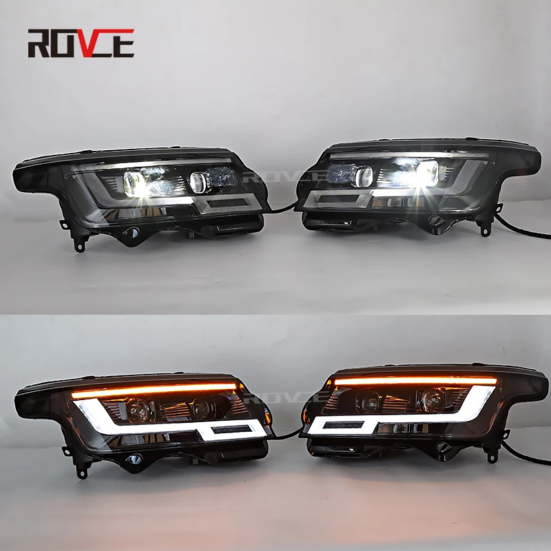 ROVCE For Land Rover Range Rover Vogue L405 2013-2017 Upgraded to 2023 New Style LED Headlight Lamp Assembly  Modified Light