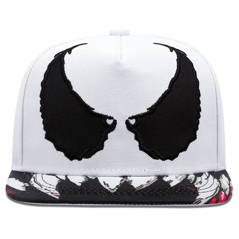 New Fashion Hip Hop Venom Pattern Printed Embroidery Men\'s Adjustable Handsome Unisex Baseball Hat