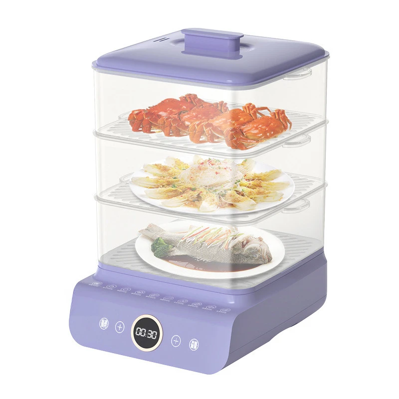 

Multifunctional electric steamer Three-layer free combination 24 liters large capacity electric steamer 24 hours intelligent