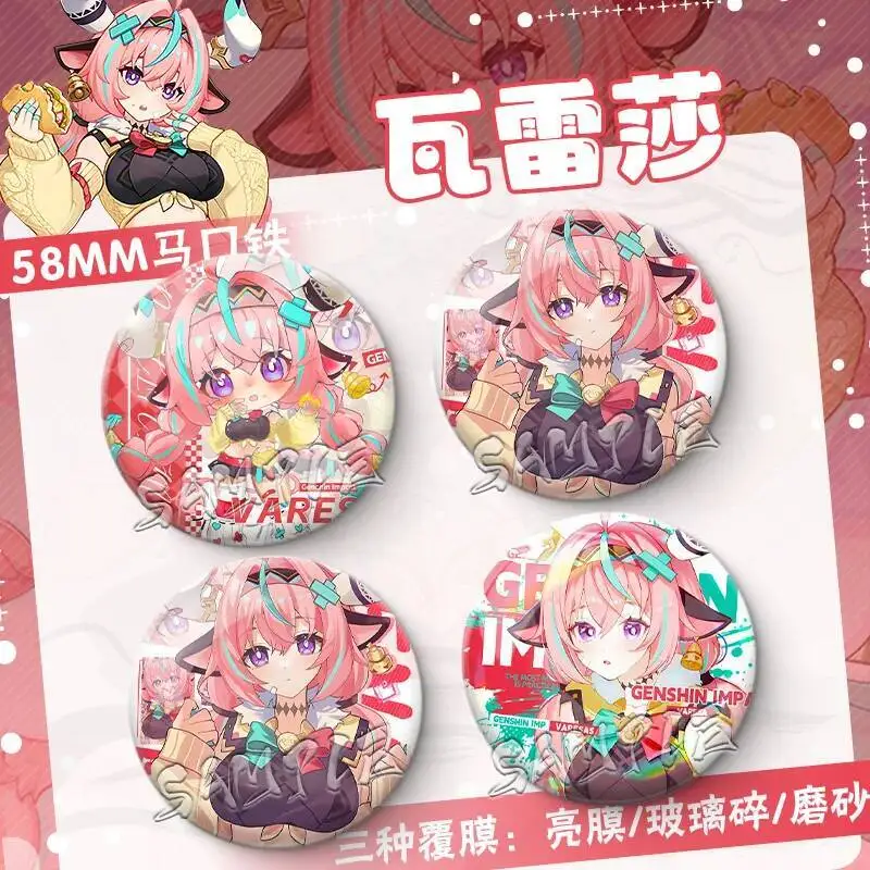 

Anime GAME Genshin Impact Varesa Anime Cosplay Button Pin Cute Cartoon Brooch Badge Backpack Accessories