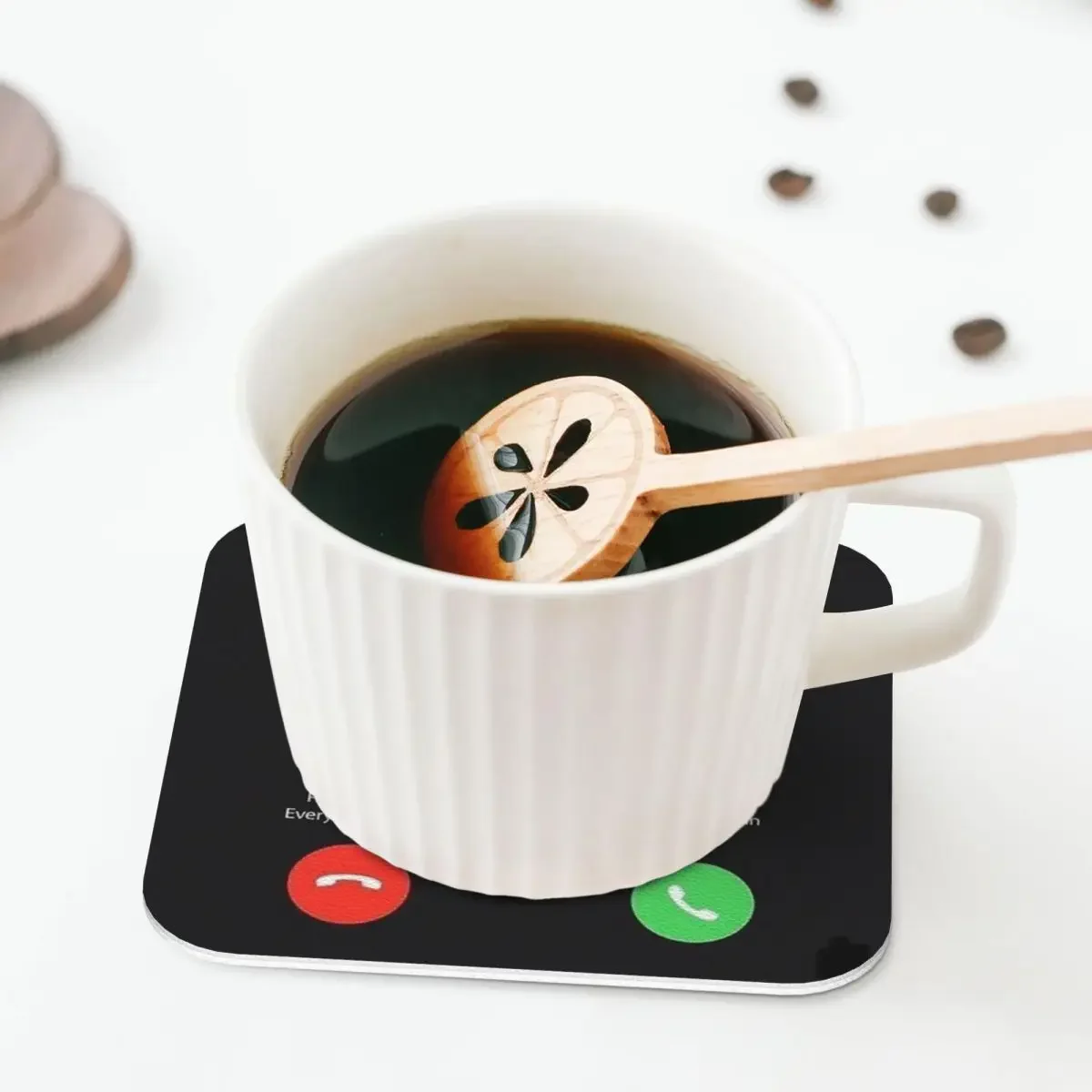 Coffee Calling You Coasters Coffee Mats Set of 4 Placemats Mug Tableware Decoration & Accessories Pads for Home Kitchen Dining