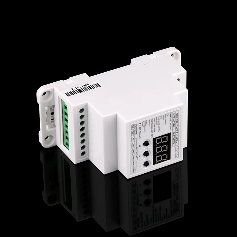 DIN Rail 5 channels RGBW/CW DMX512 LED Controller DMX512/1990 signal to 0-10V signal/PWM/5V/10V signal DMX Converter DC12V-24V