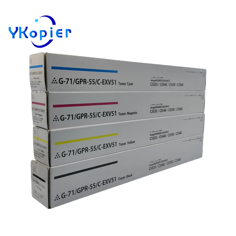 

NPG71 GPR55 CEXV51 Black 400G CMY 240G Toner Cartridge For Canon IR ADV C5560 C5550 C5540 C5535 C5760i C5750i C5740i C5735i