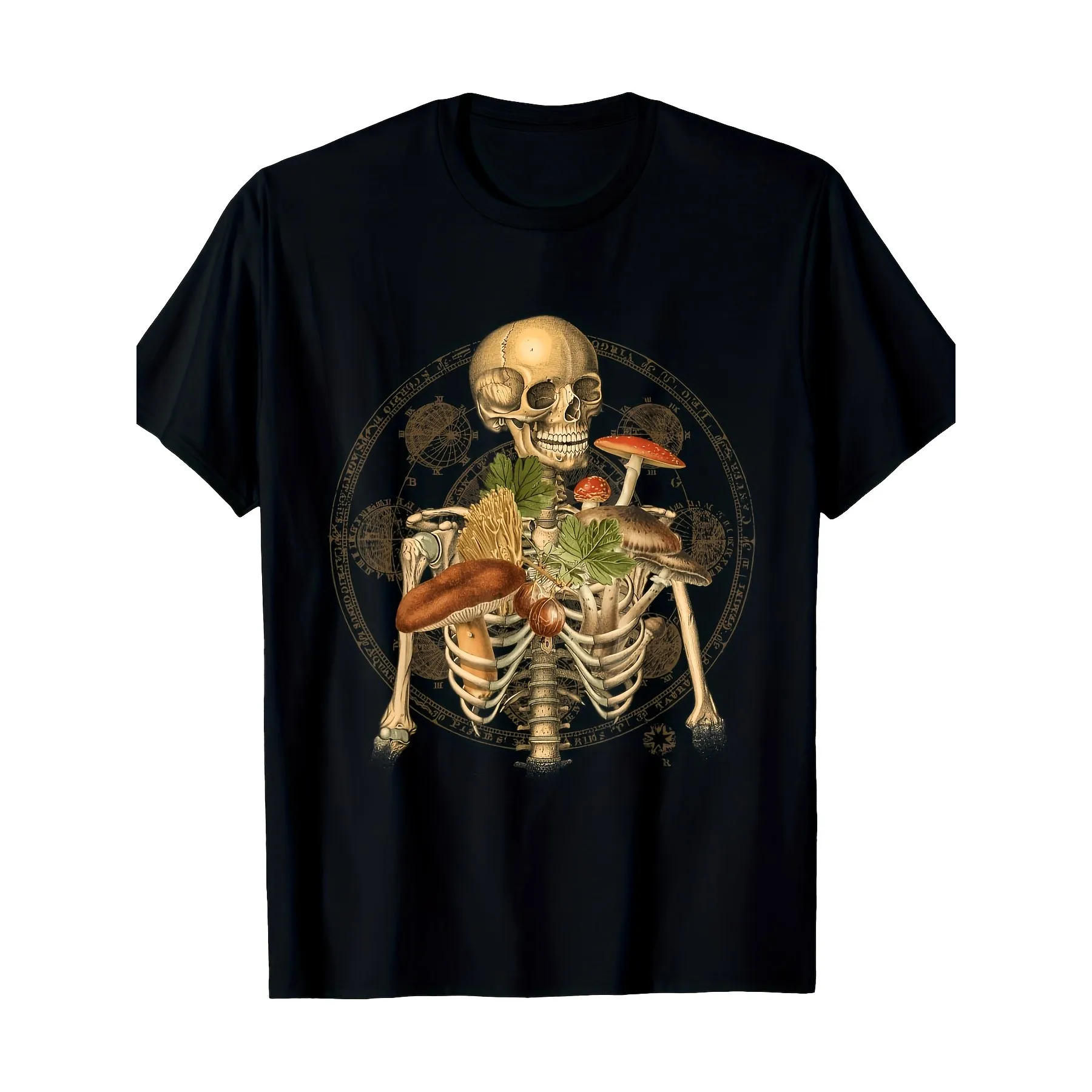 Goblin Core Skull Mushroom Picking Fungilogist Fungi T-shirt