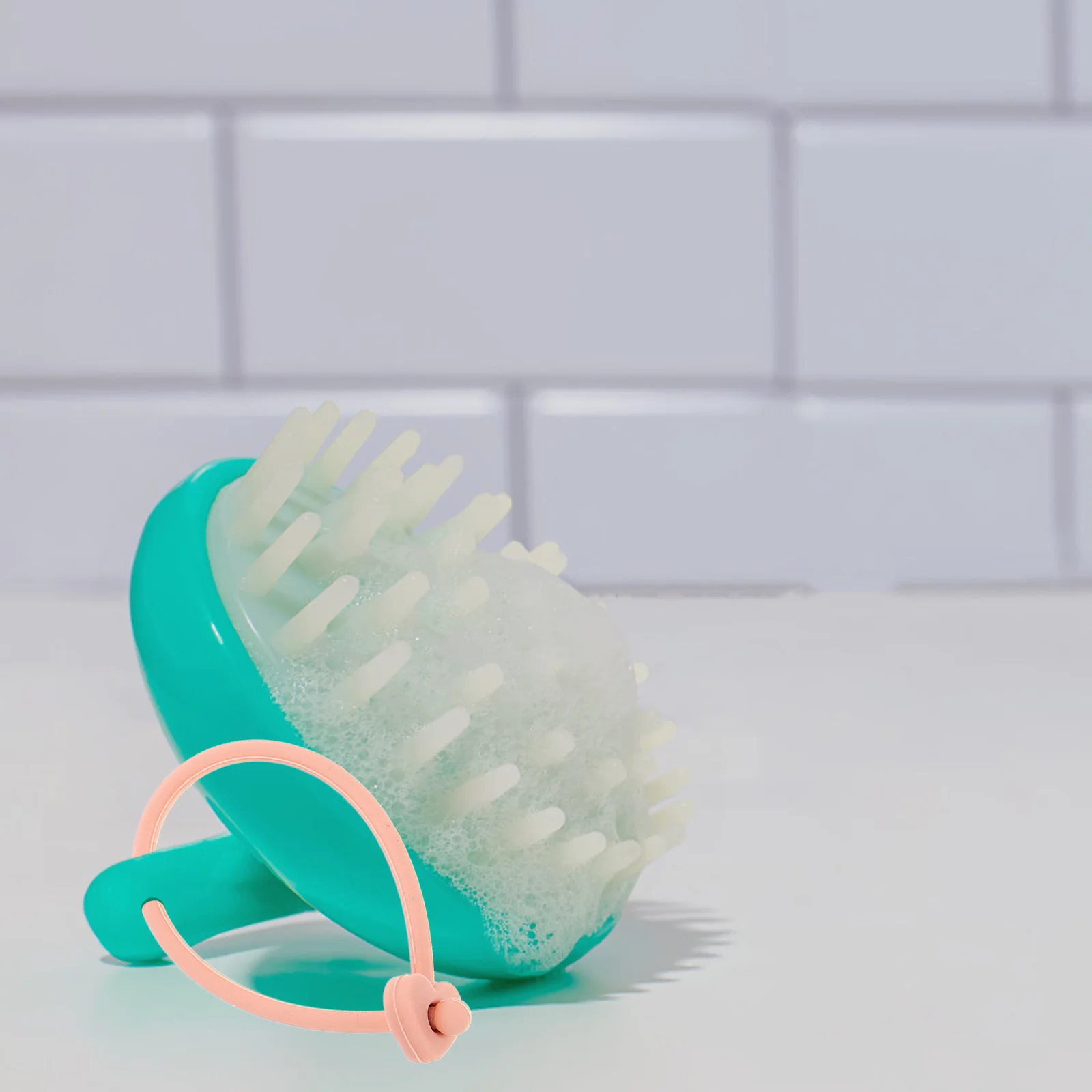 

4 pcs Silicone Shampoo Brush Strap Elastic Anti-Drop Cord Hair Brush Holder Cleaning Tether Travel Bath Detangling Lanyard