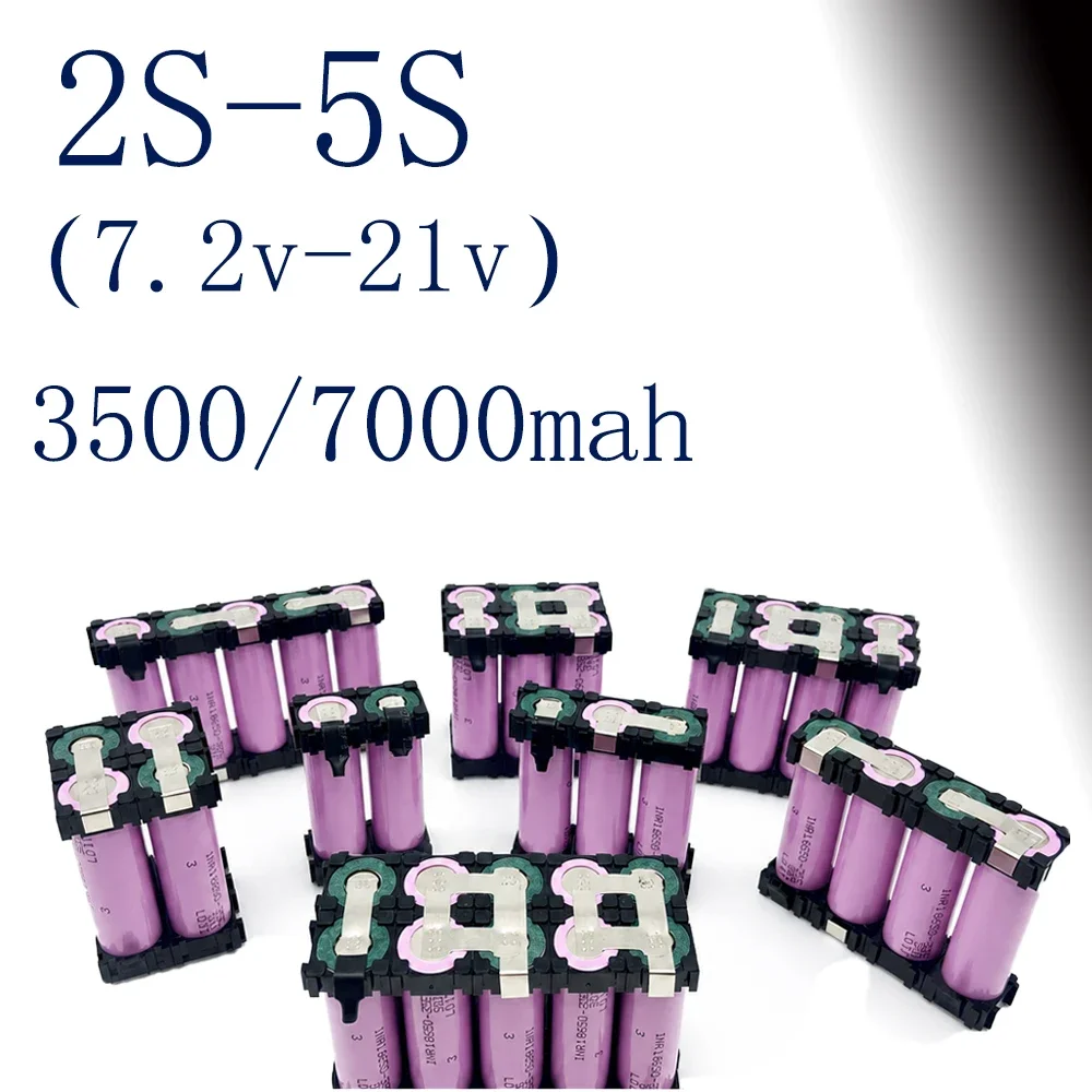 2S1P 3S2P 4S1P~5S2P 6S2P 18650-35E Battery Pack Custom 18650-35E Battery Welding 3500mAh / 7000mah Battery Pack 7.4V to 25.2V