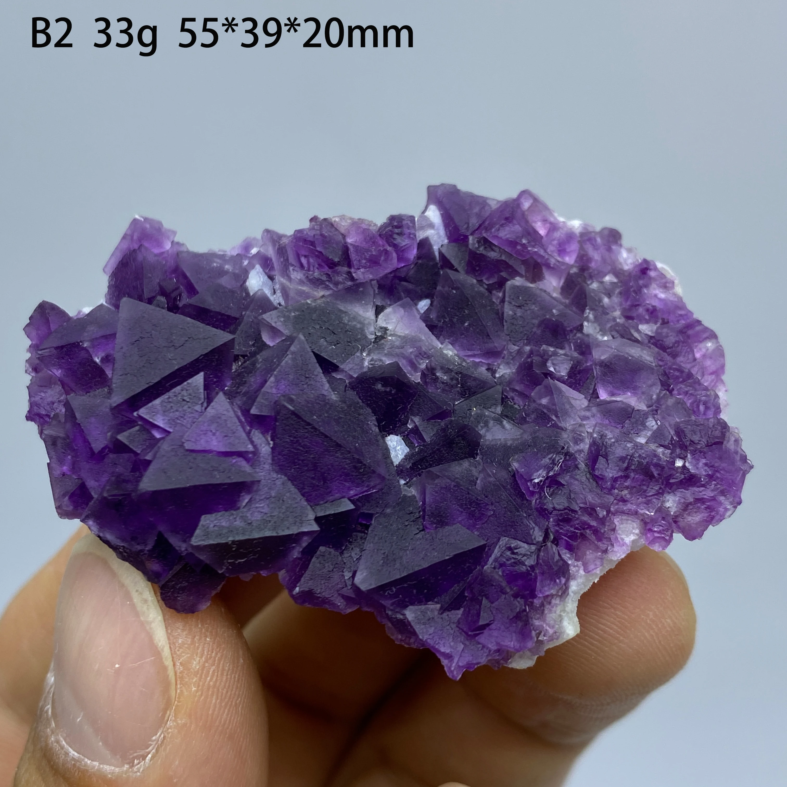 Natural Zhejiang Octahedral Fluorite Specimen Raw Mineral, Energy Healing Stone, Feng Shui Home Decor, Collectible Gift