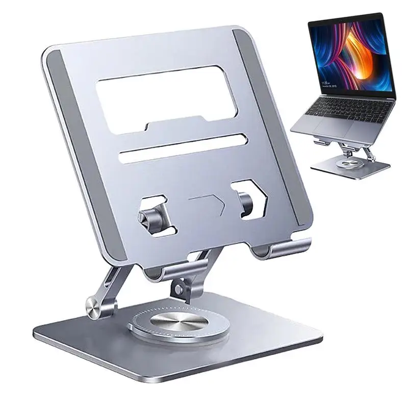 Aluminum Computer Riser Adjustable Tablet Stand Strong Load-Bearing Shockproof Metal Laptop Stand For Home Offices Work