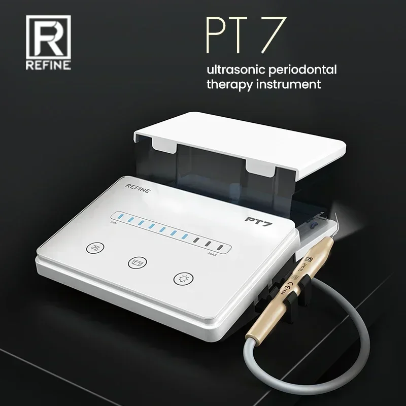 Refine el sistema de tratamiento periodontal PT7 presenta un control inteligente indoloro y un tanque de agua grande para escariado dental con ultrasonido