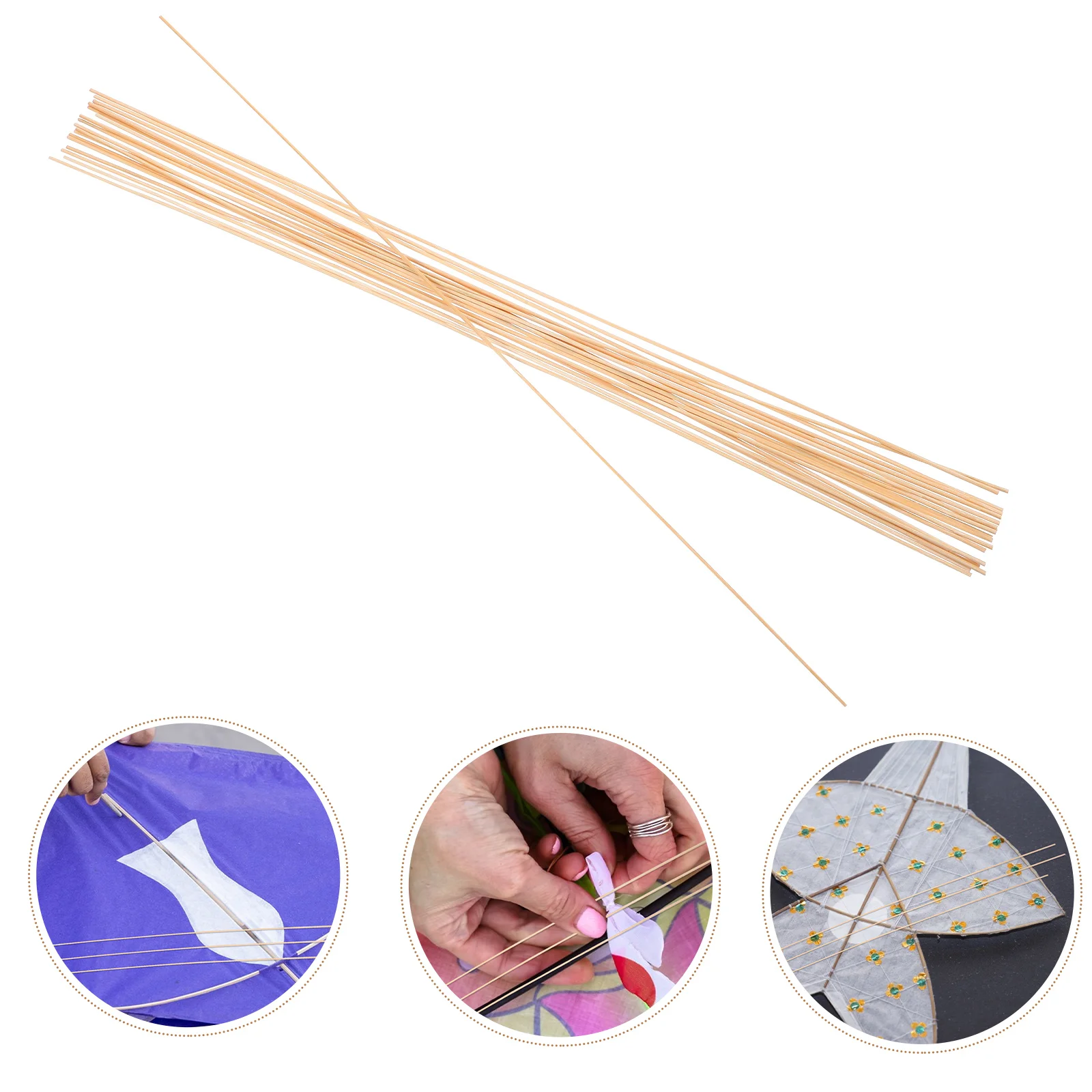20st Maken Kit Voor Kinderen Flexibele Bamboestokken Lichtgewicht Diy Materialen Stabiele Vlucht Ondersteuning Creatieve Ambachtelijke Activiteit