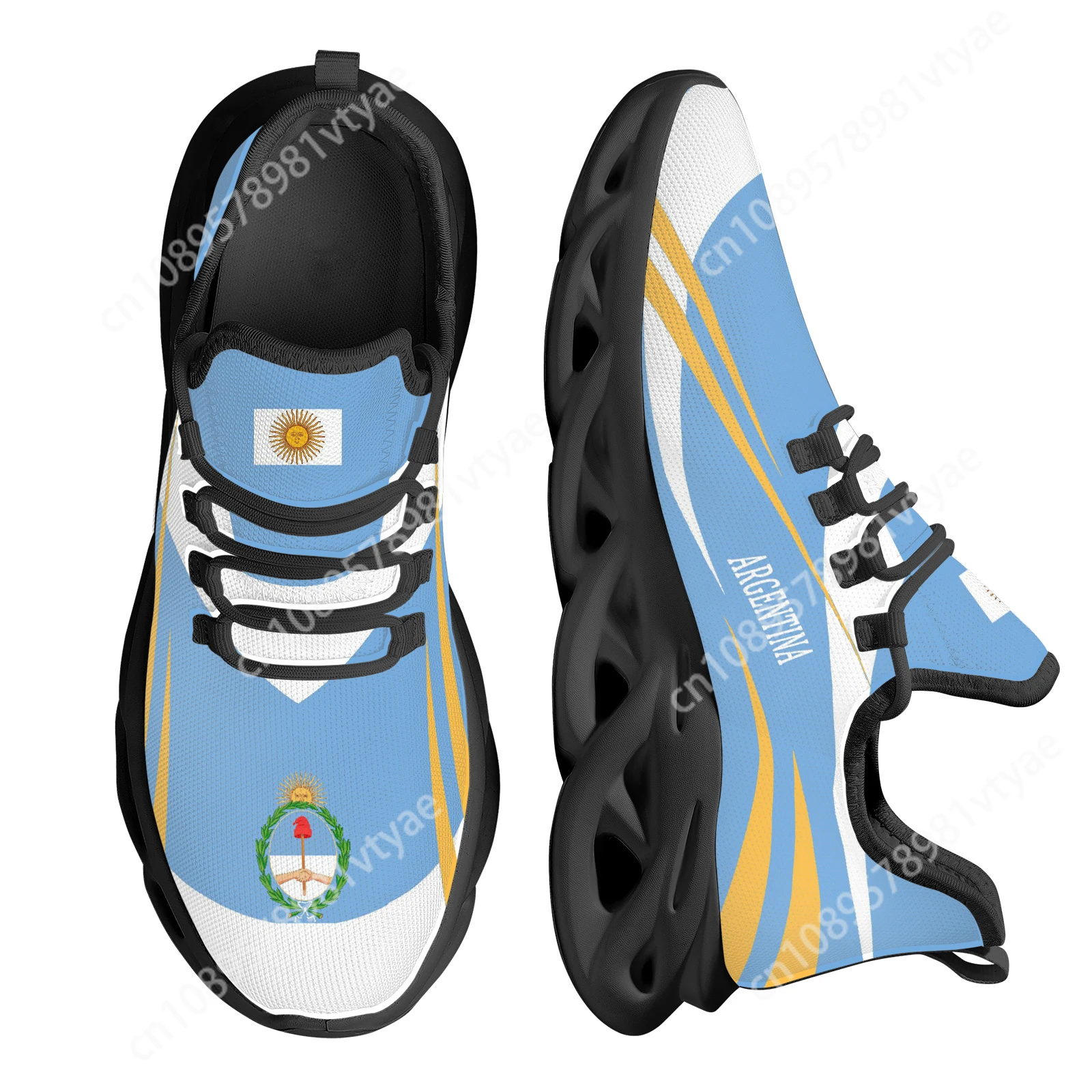 

Custom Made Argentina Country Flag Design Lightweight Breathable Shoes Lace Up Platform Sneakers Basketball Sport Shoes Zapatos