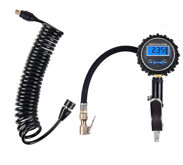 Digital display tire inflation gauge tire pressure gauge air pressure gauge car bicycle quick pump beauty maintenance