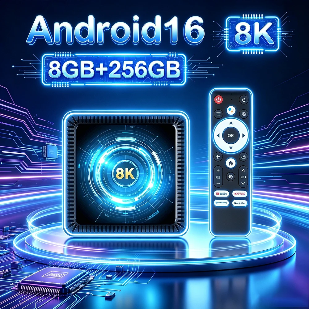 Google Android 16 Smart TV Box Q19 Dual Wifi 5G H618 Streaming Media Player 8K Video Youtube Voice Remote Very Fast Set Top Box