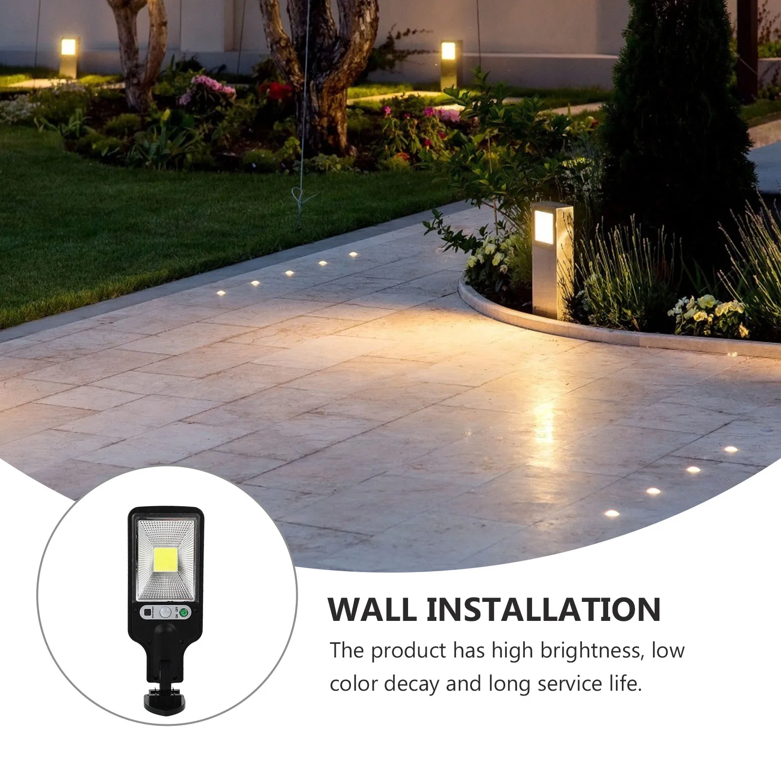 

1Set Solar Garden Street Lamp Outdoor Wall Light Maintenance-Free Solar Sensor Lamp Automatic Street Light Garden Streetlamp
