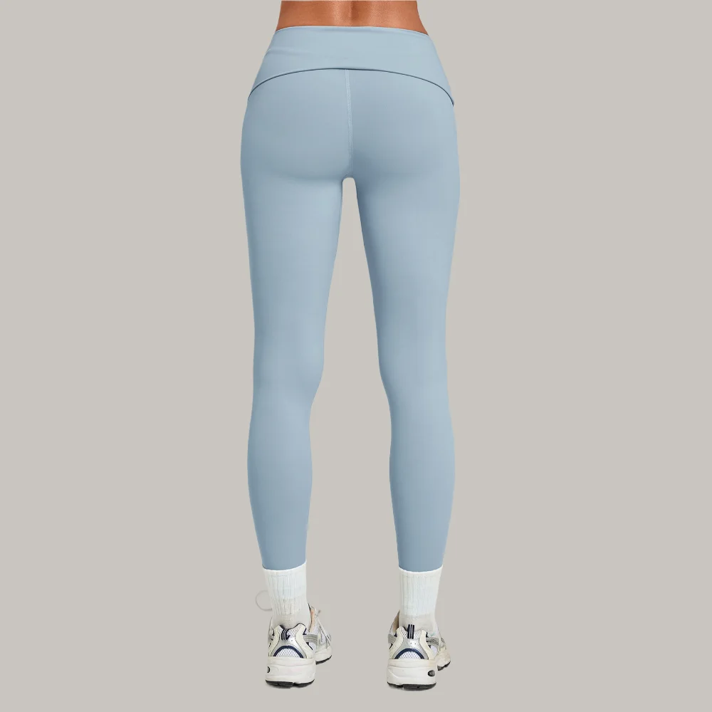 Fitness Leggings Women Yoga Leggings Fold Over Waist Ruched Butt High Waist Workout Gym Pants Push Up Running Workout Sportswear