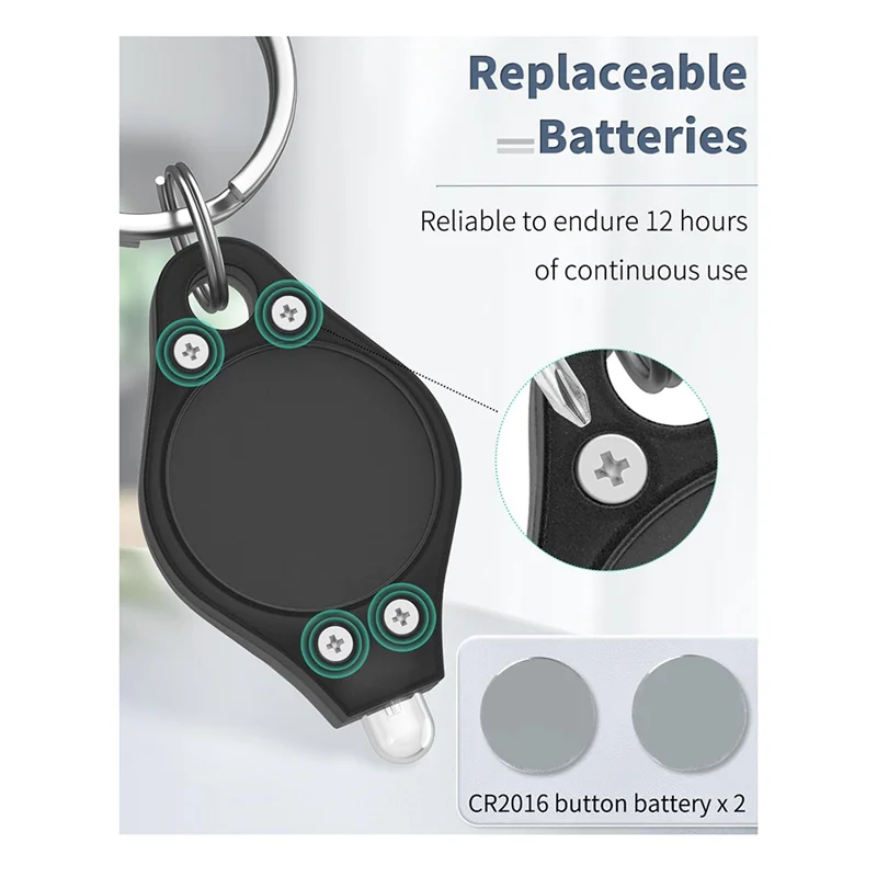 

20 упаковок светодиодный брелок для ключей, светодиодный брелок для ключей, 12 люмен, для кемпинга, пешего туризма и аварийного освещения, черный