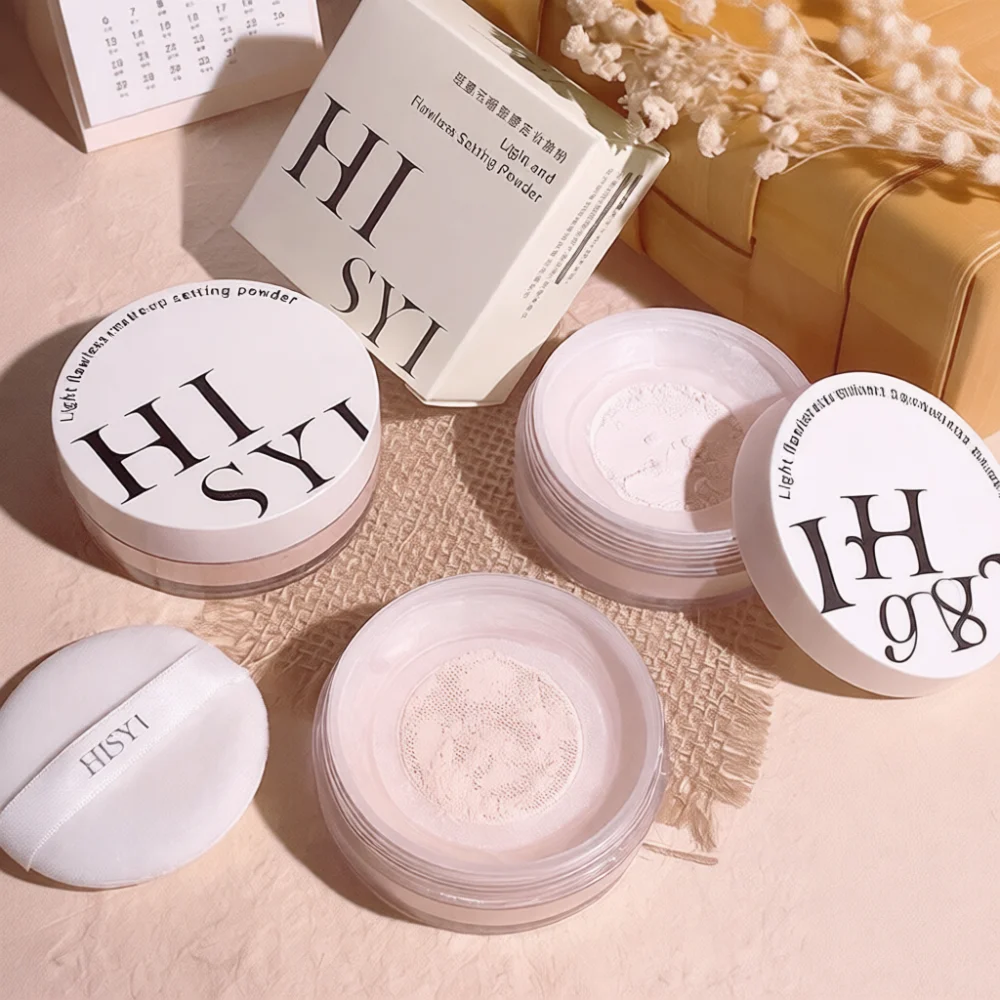 HISYI Oil Control Loose Powder Waterproof Matte Finish Face Makeup Setting Lightweight Foundation Cosmetic Item