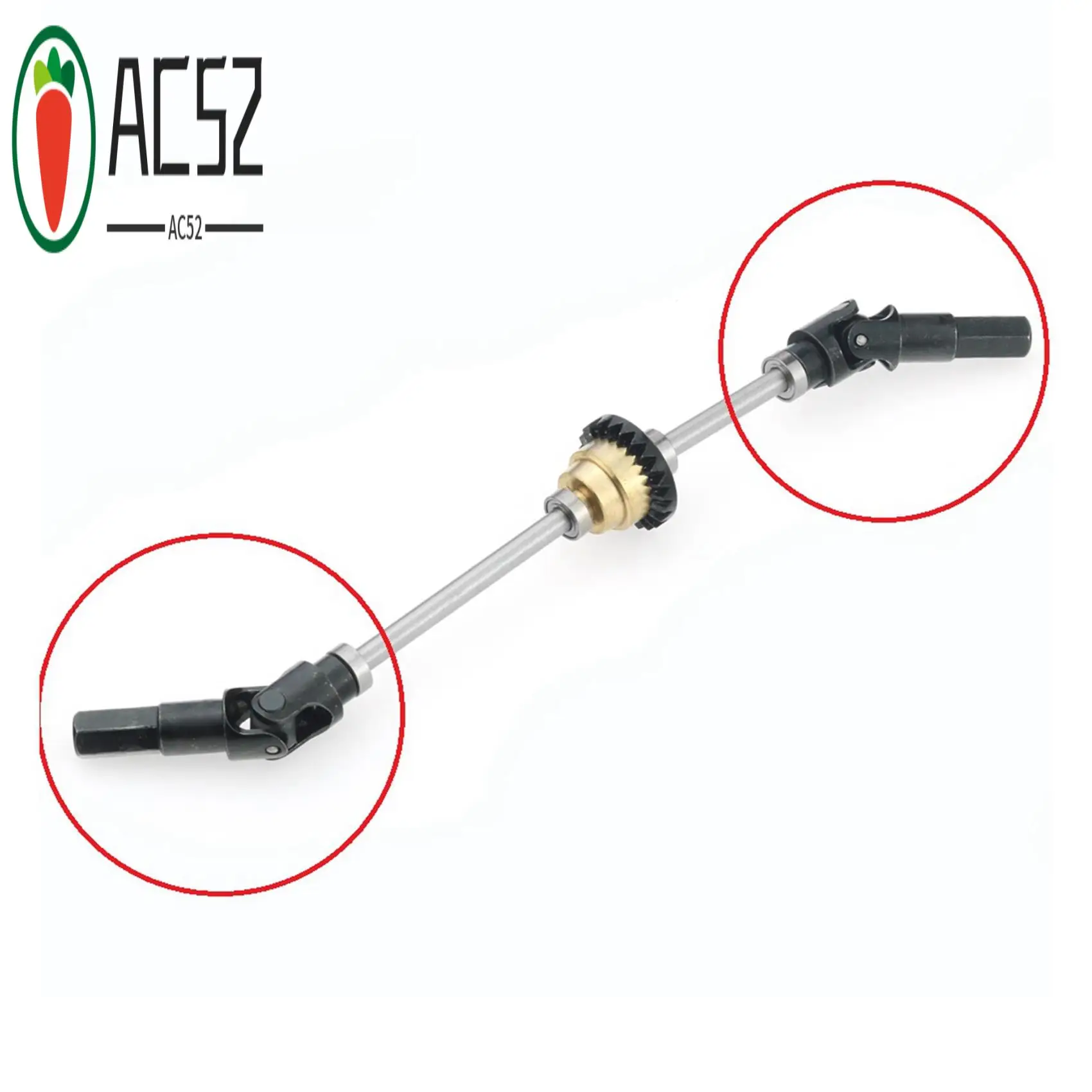 

AC52-40 Pcs Metal Universal Drive Shaft For WPL C14 C24 C34 C44 B14 B16 B24 B36 1/16 RC Car Parts