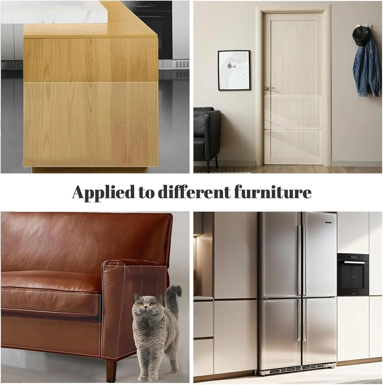 Generic القط خدش حامي الأثاث سميكة الفينيل الأريكة حامي واضح ذاتية اللصق القط الشريط لجدران باب أريكة الأثاث