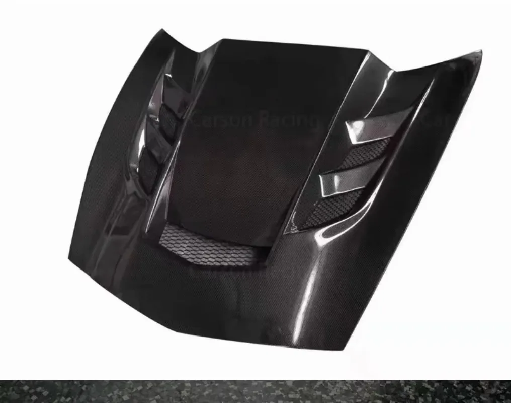 For Chevy Corvette C7 Body Parts Wet Carbon Fiber Hood Cover Forge Carbon Fiber Accessory C7 Carbon Fiber Bonnet Racing