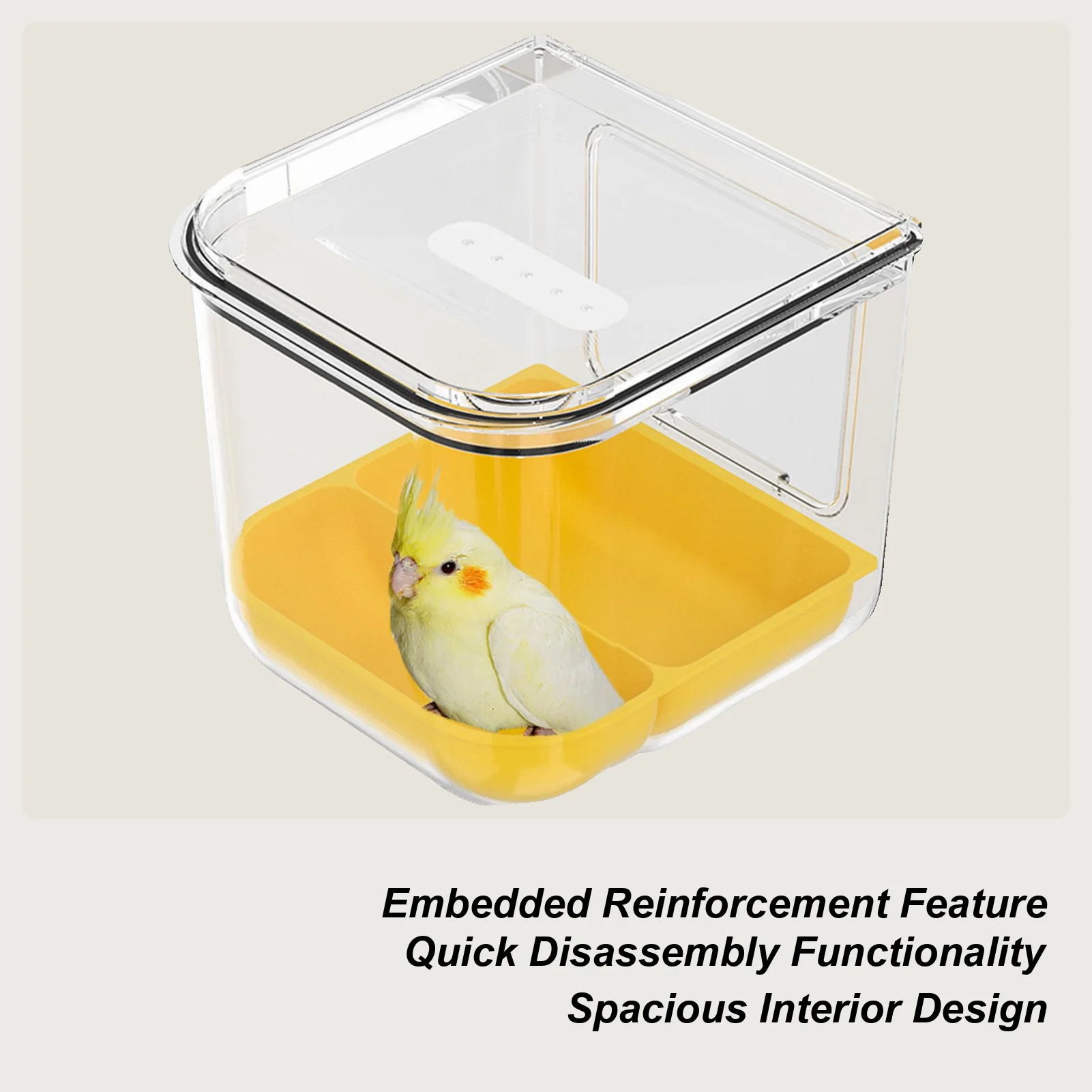 

Кормушка для попугаев, прозрачная кормушка для птиц, канарный контейнер для еды для Conure, попугаев, попугаев, какарей, зябликов