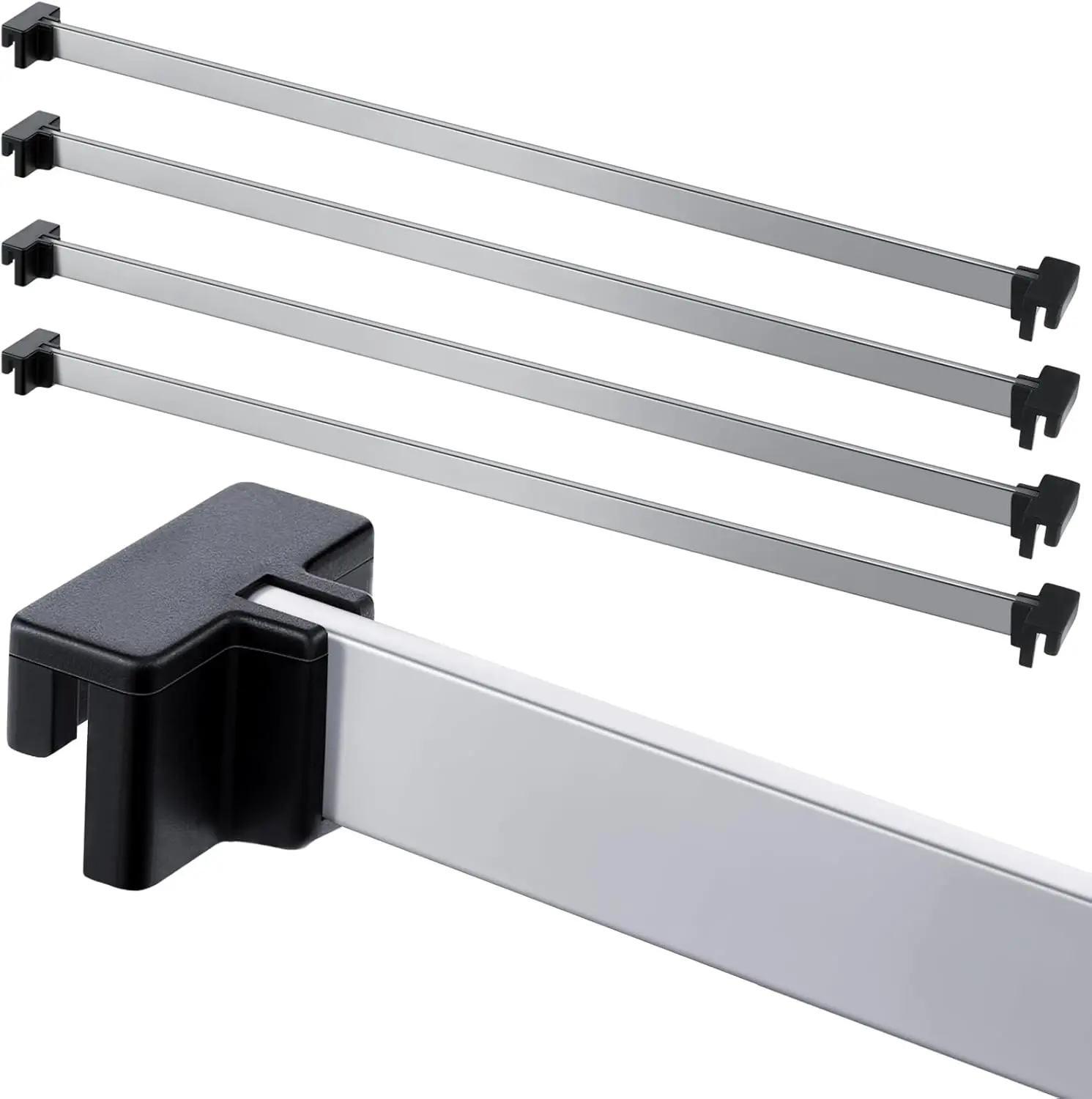 

8Pcs Metal Hanging File Clips & 4Pcs File Cabinet Rails for Hanging Folder Frame Storage