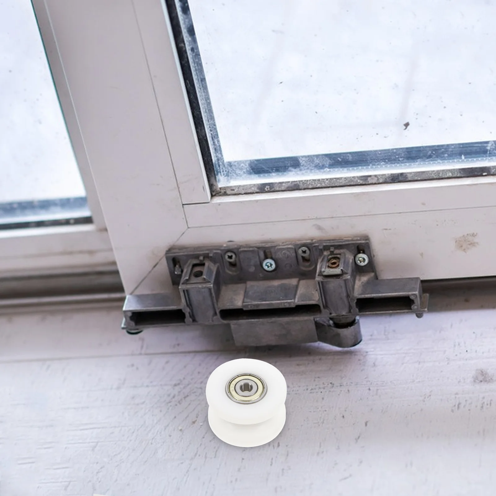 

Nylon Dual Bearing Sliding Door and Window Pulley for Cabinet Sliding Door Hardware Wardrobe Hanging Pulley Guide Wheel Roller