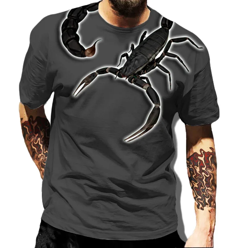 New Classic Men's Children's Animal Scorpion 3d Print T-shirt Hip Hop Short Sleeve Unisex Street O-neck Dress Summer Thin Top