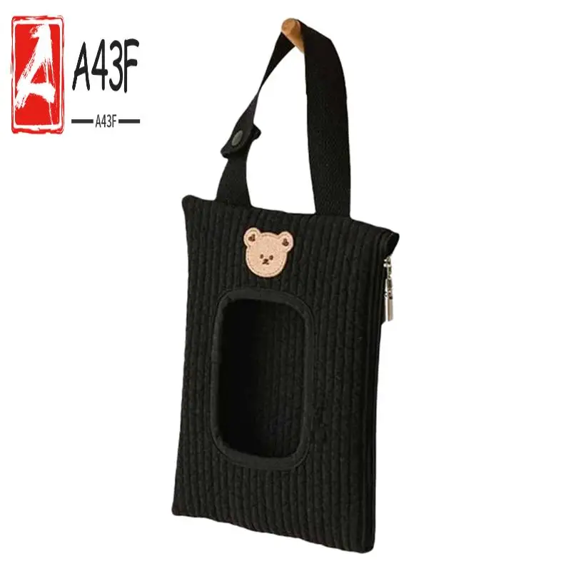 

A43F-Flip-Top Tissue Box Cartoon Animal Wet Wipes Box Car Hanging Bag Tissue Rack Storage Hanging Box